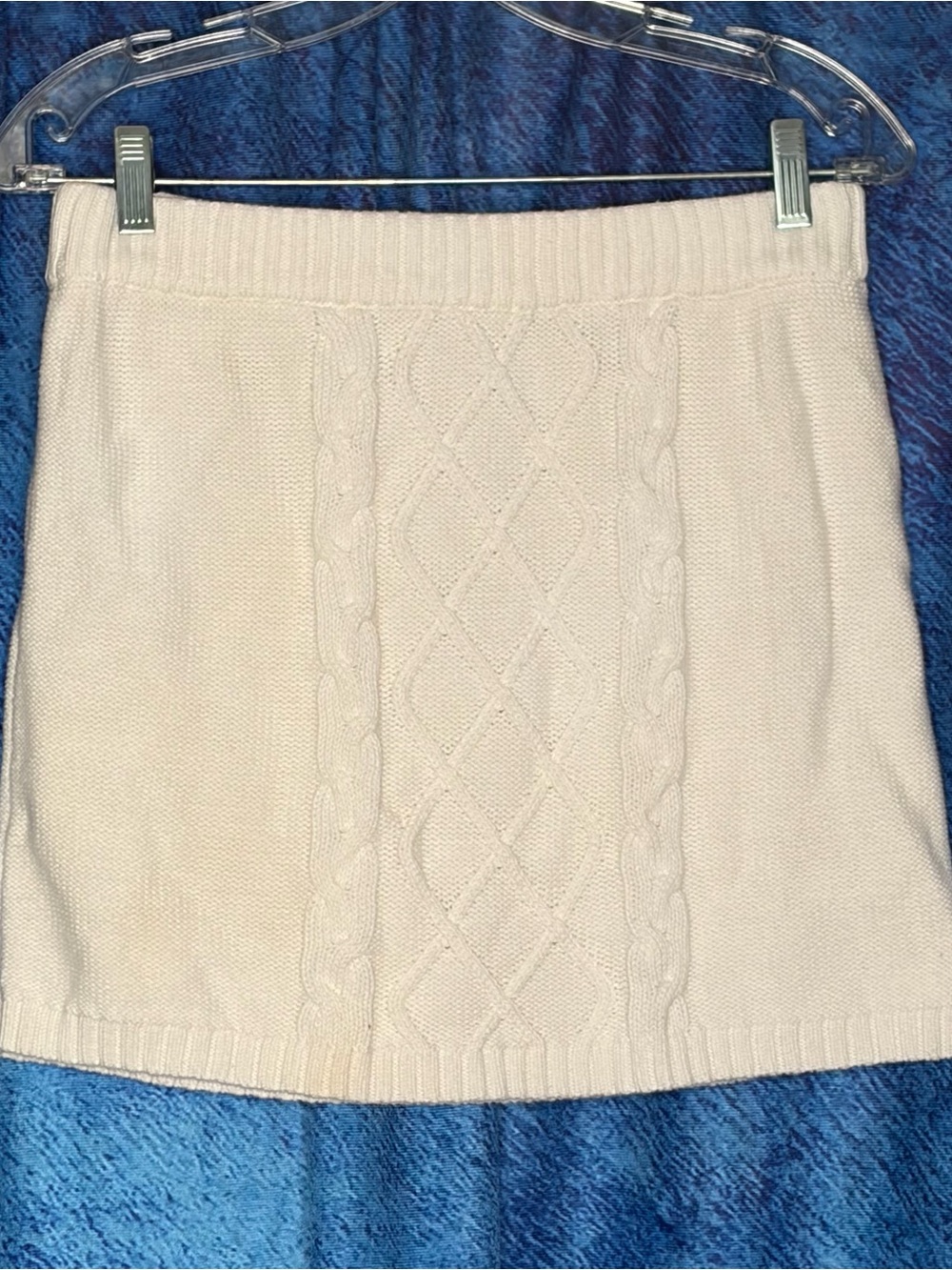 Cherokee Cream Cable-Knit Mini Skirt